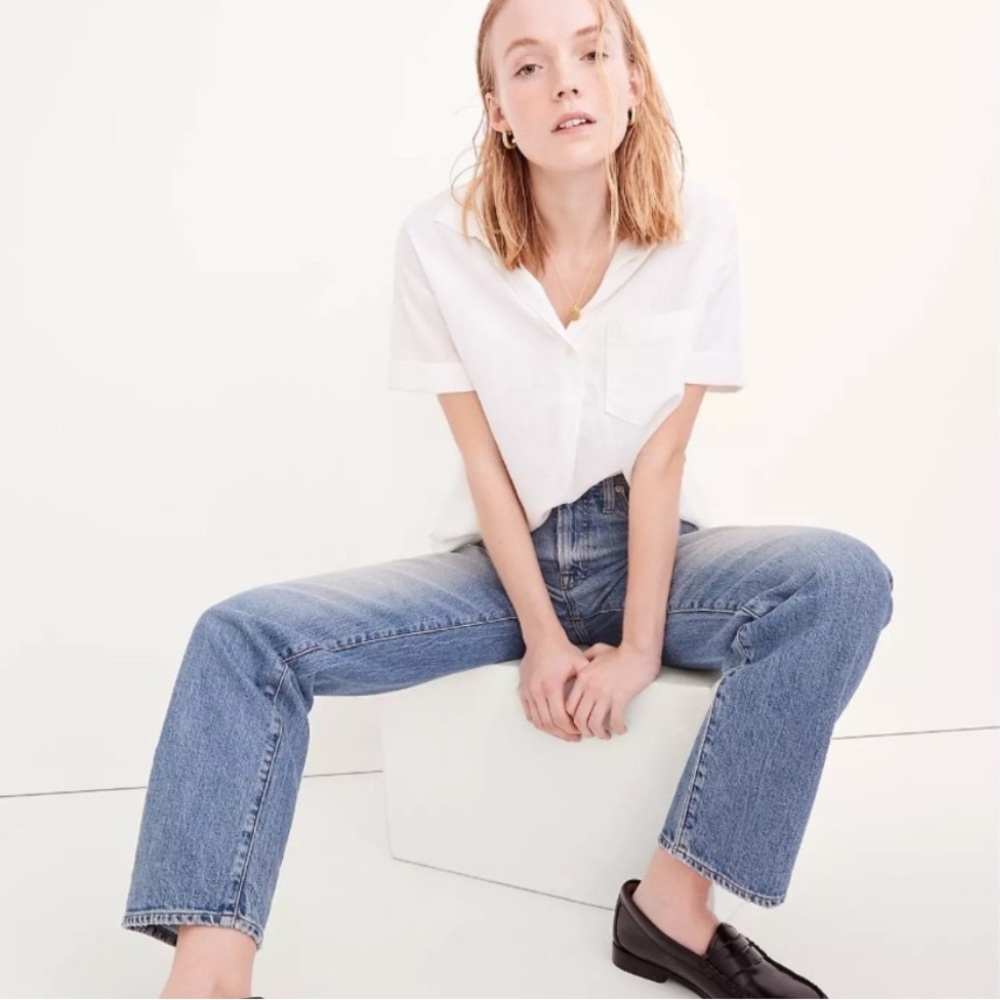 Madewell linen blend Swenson popover shirt